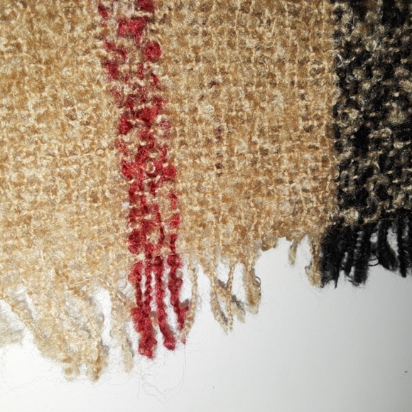 Turtle Neck Wool Khaki Knit Cape Poncho Sweater OS - Picture 6 of 6